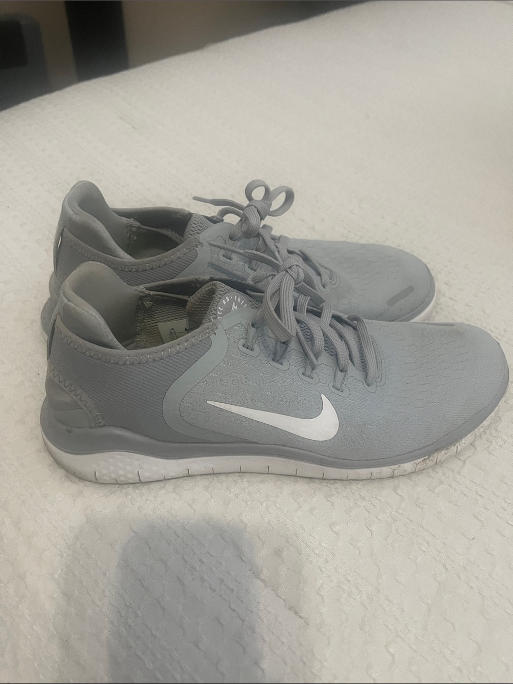 Nike FREE Light Grey Trainers with White Swoosh